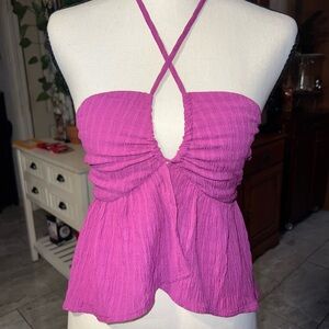 Wild Fable Fuchsia Halter Camisole